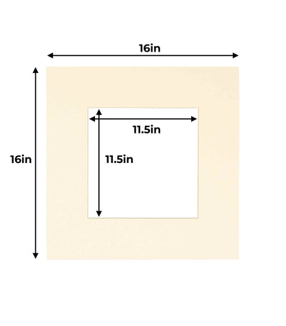 Pack of 10 Textured Cream Precut Acid-Free Matboards