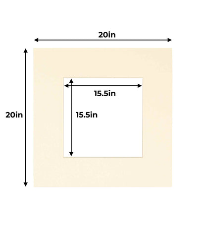 Pack of 10 Textured Cream Precut Acid-Free Matboards