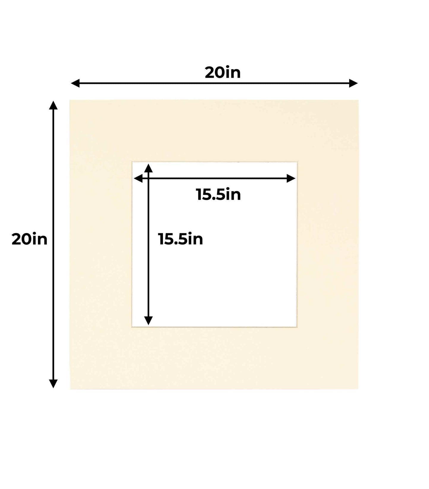 Pack of 10 Textured Cream Precut Acid-Free Matboard Set with Clear Bags & Backings