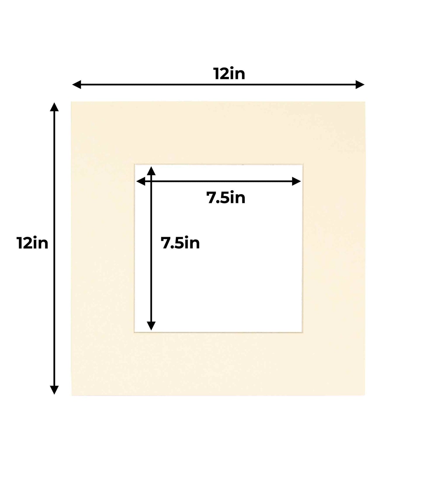 Pack of 10 Textured Cream Precut Acid-Free Matboard Set with Clear Bags & Backings