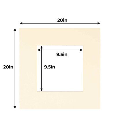 Pack of 25 Textured Cream Precut Acid-Free Matboard Set with Clear Bags & Backings