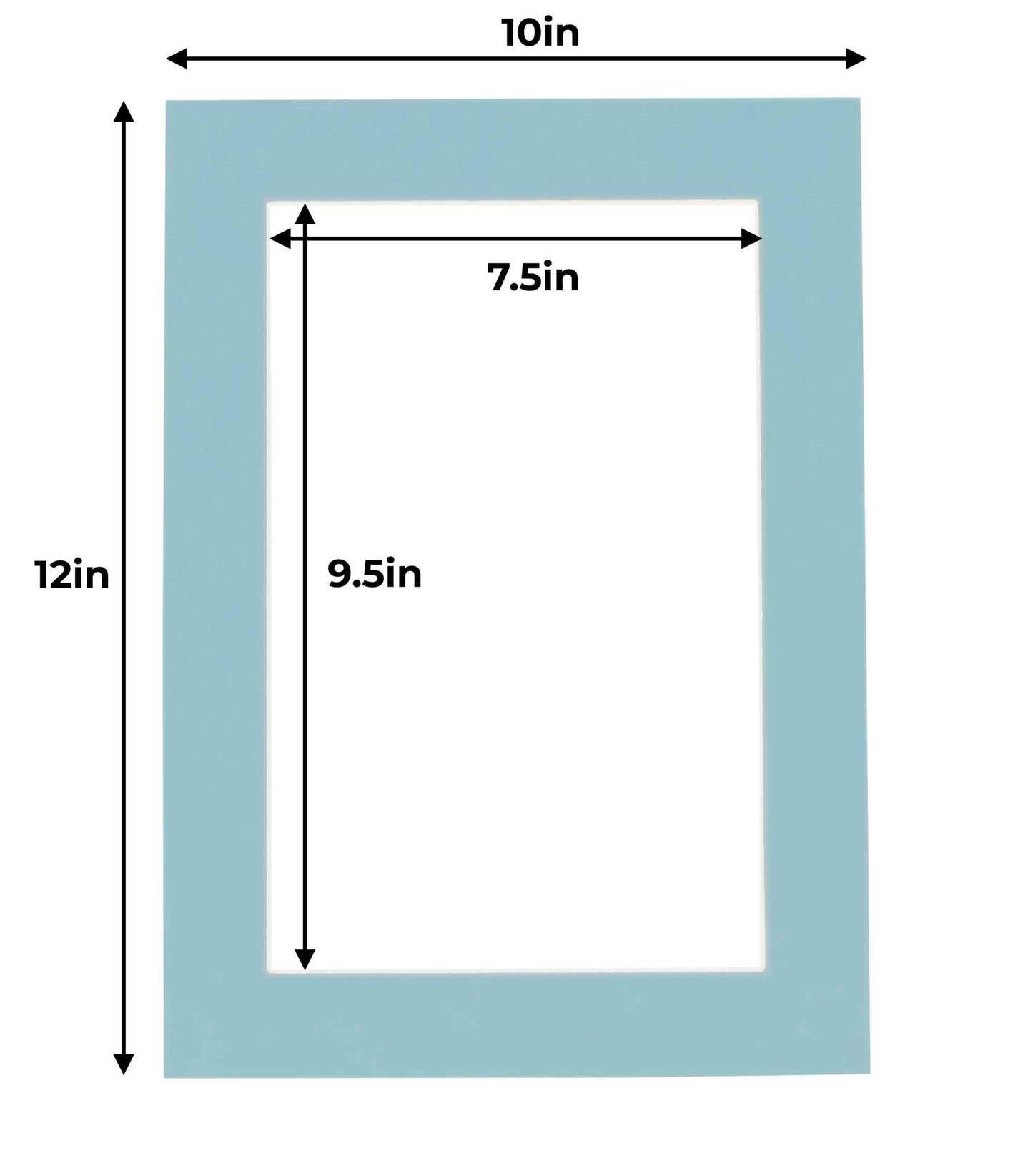 Pack of 25 Aqua Blue Precut Acid-Free Matboards