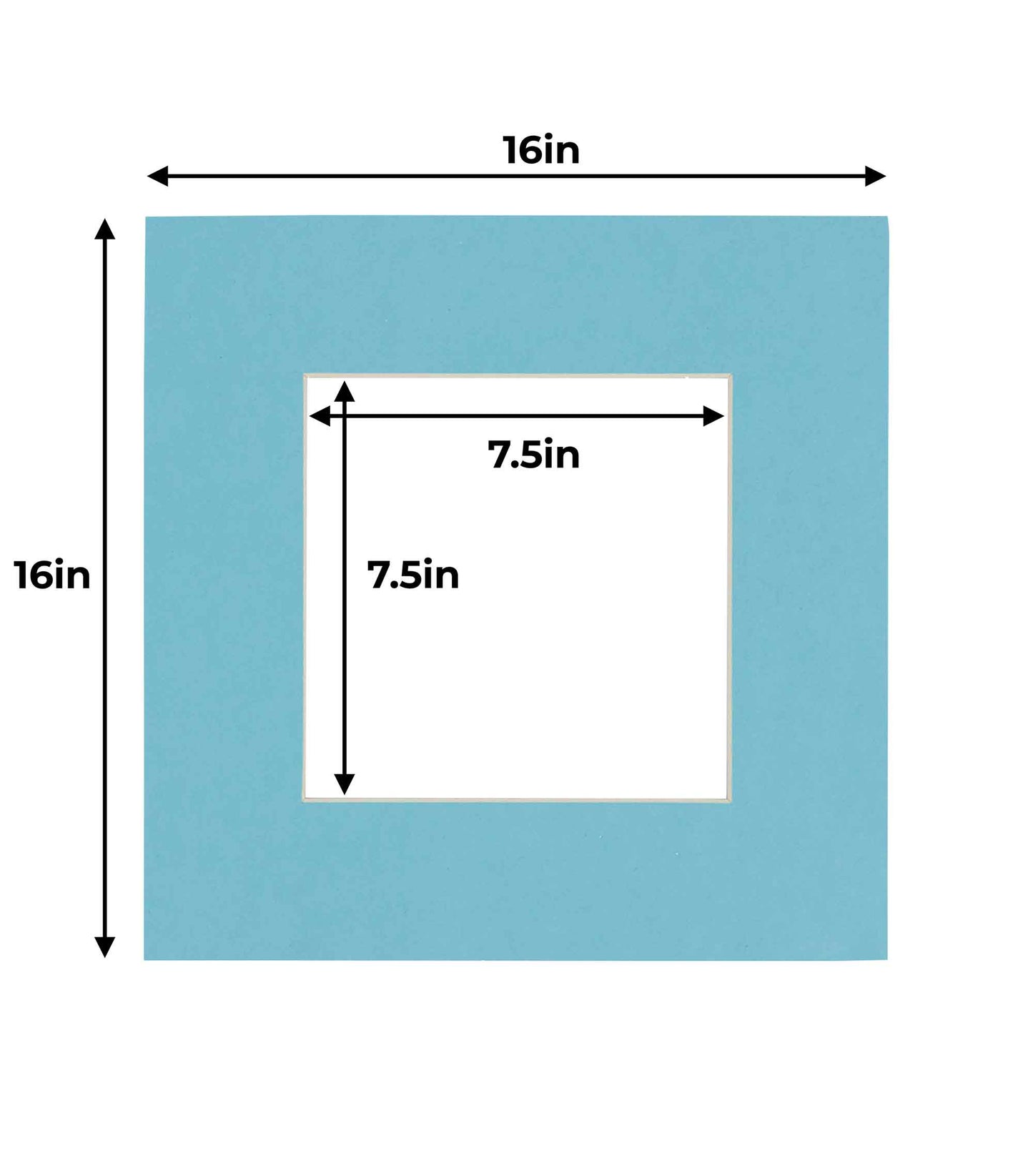 Pack of 25 Aqua Blue Precut Acid-Free Matboards