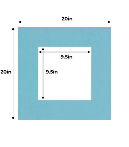 Aqua Blue Precut Acid-Free Matboard