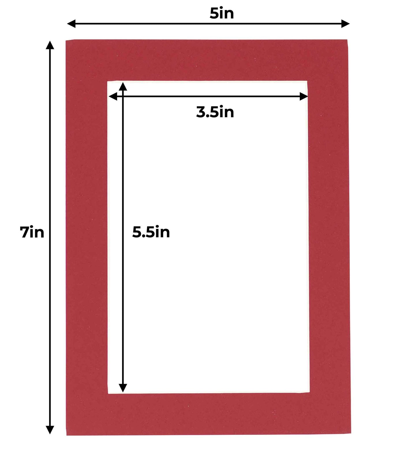 Pack of 25 Deep Red Precut Acid-Free Matboards