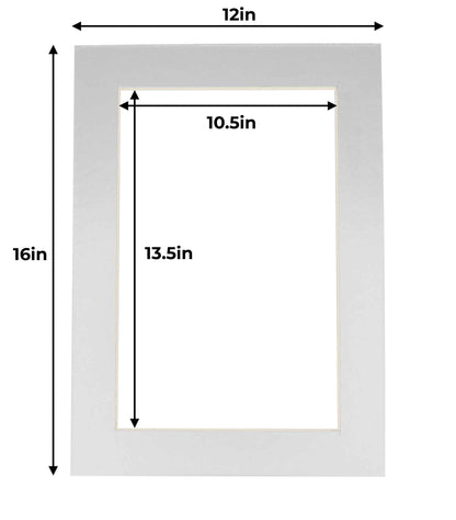 Pack of 10 Metallic Silver Precut Acid-Free Matboards