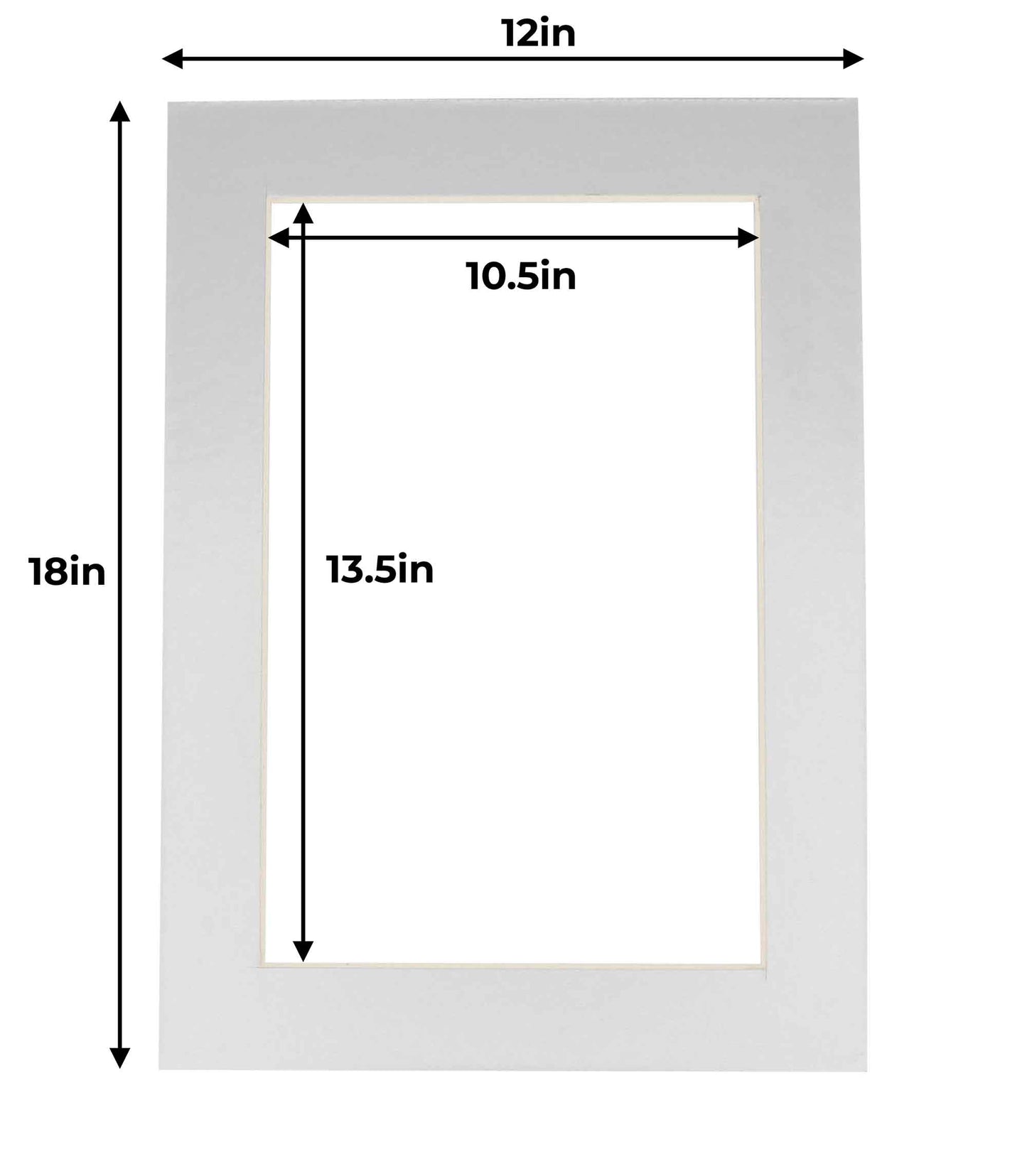 Pack of 10 Metallic Silver Precut Acid-Free Matboards
