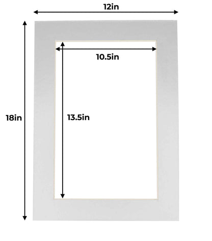 Pack of 10 Metallic Silver Precut Acid-Free Matboards