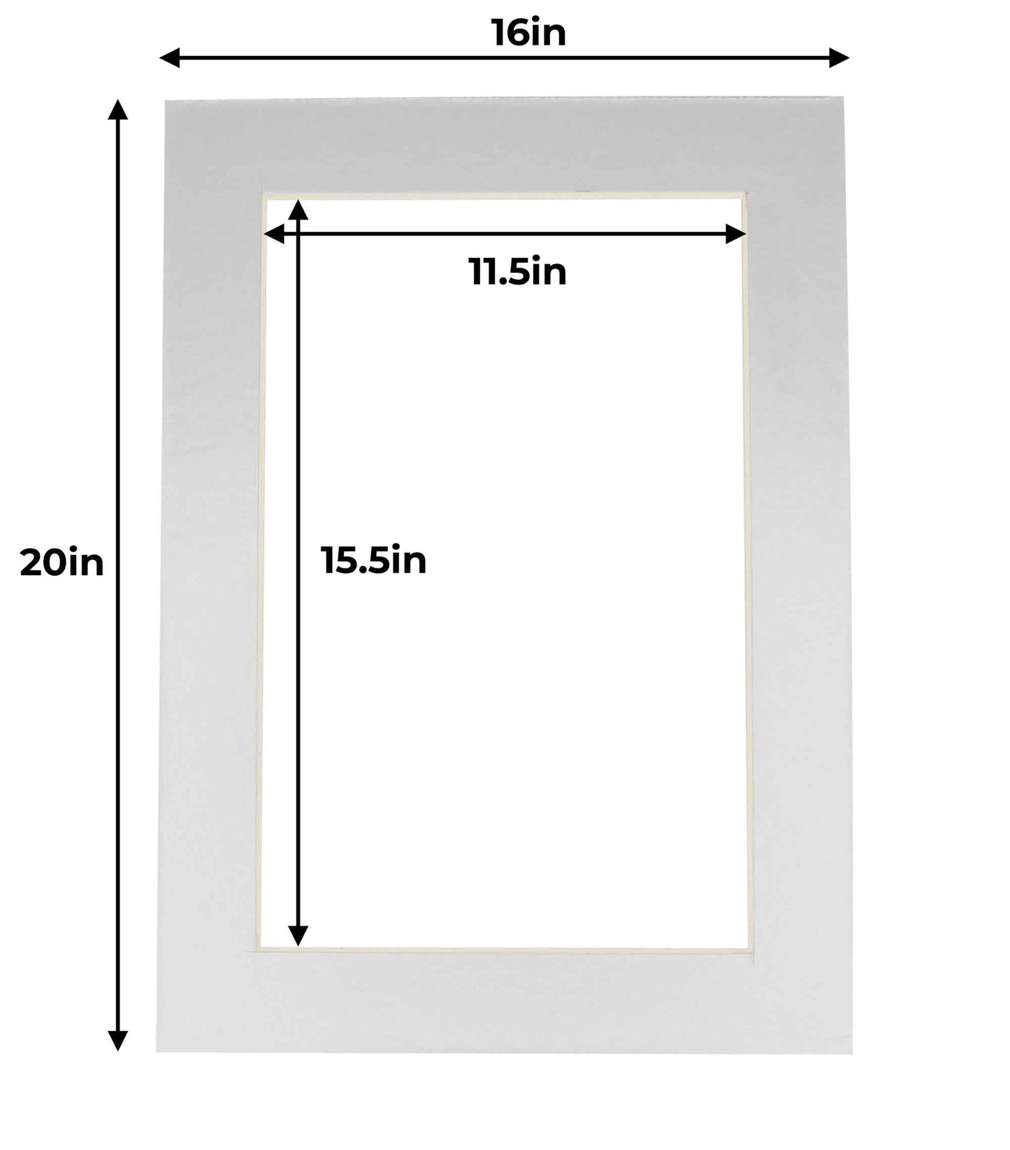 Metallic Silver Precut Acid-Free Matboard Set with Clear Bag & Backing