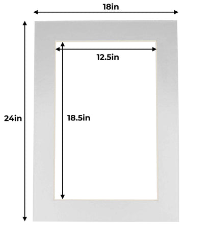 Pack of 10 Metallic Silver Precut Acid-Free Matboard Set with Clear Bags & Backings