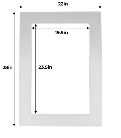 Pack of 25 Metallic Silver Precut Acid-Free Matboards