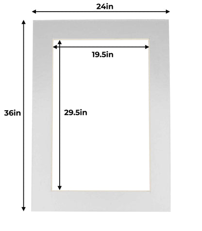 Metallic Silver Precut Acid-Free Matboard Set with Clear Bag & Backing