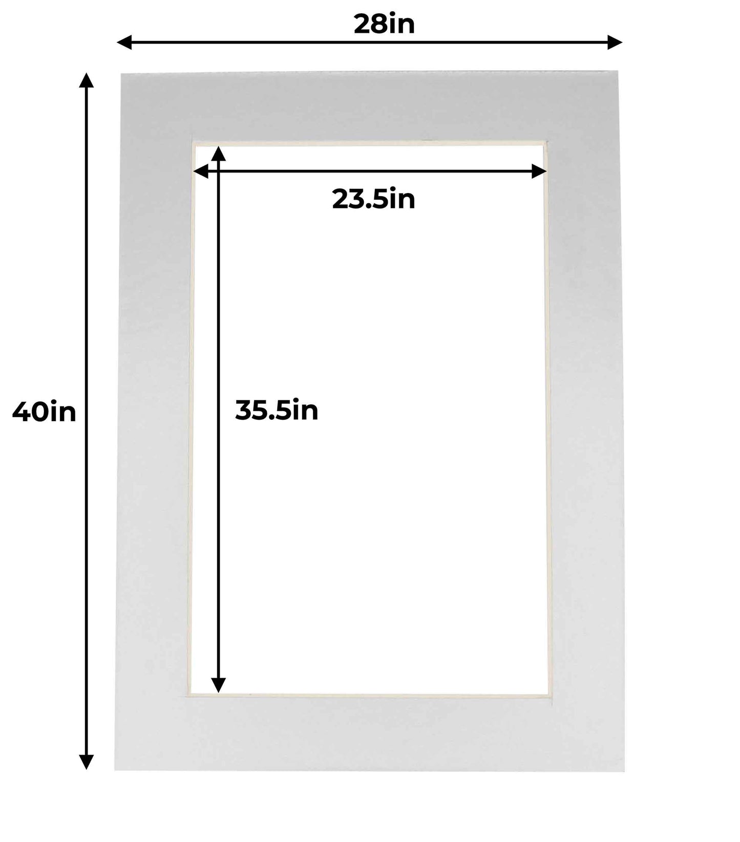 Pack of 10 Metallic Silver Precut Acid-Free Matboards