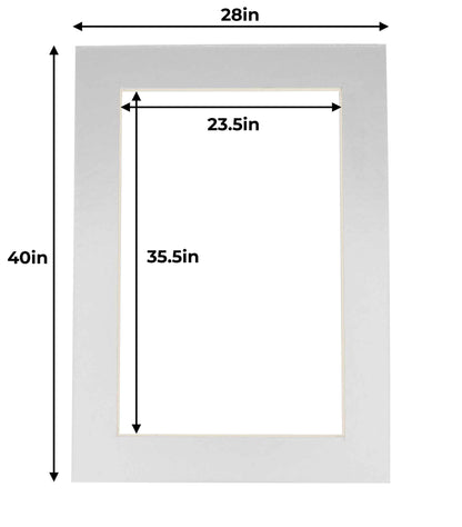 Pack of 10 Metallic Silver Precut Acid-Free Matboards