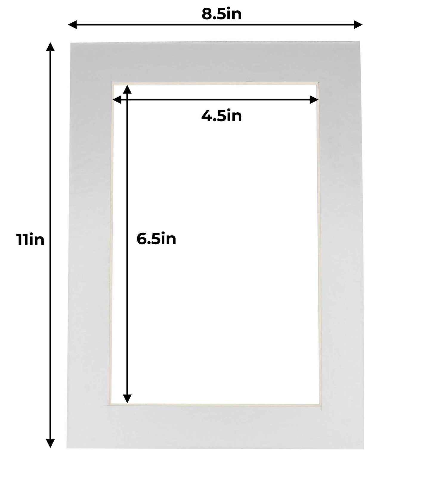 Pack of 10 Metallic Silver Precut Acid-Free Matboards