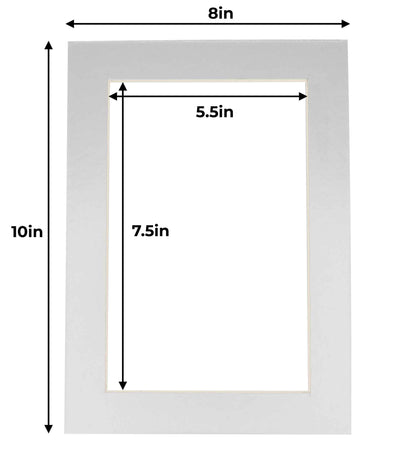Metallic Silver Precut Acid-Free Matboard