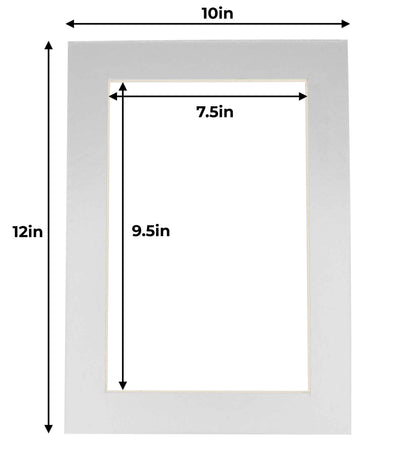 Metallic Silver Precut Acid-Free Matboard Set with Clear Bag & Backing