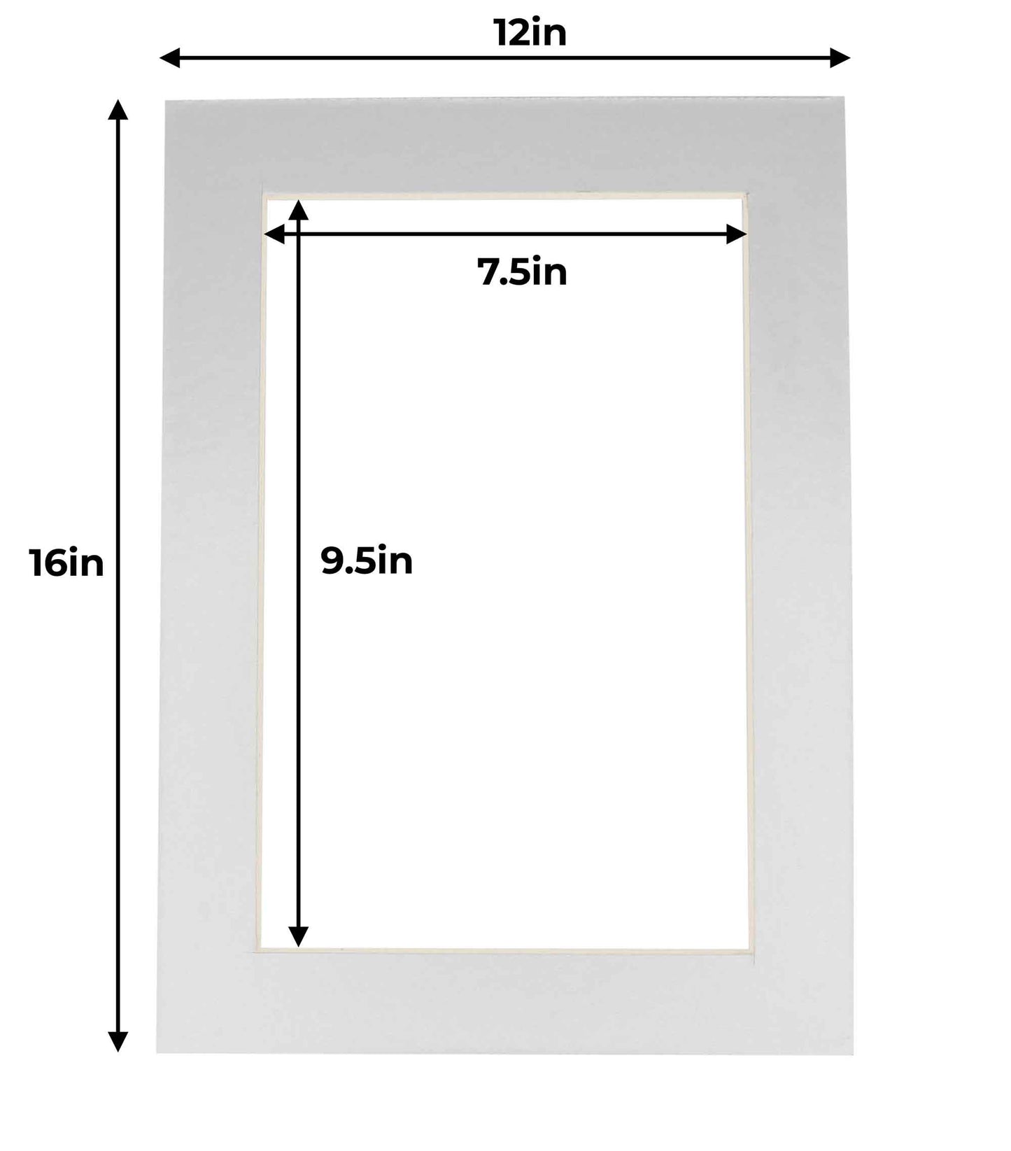Pack of 10 Metallic Silver Precut Acid-Free Matboards