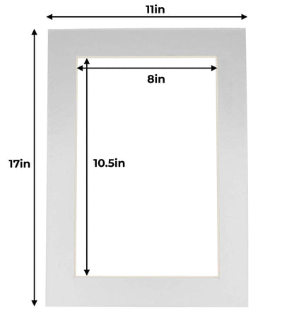 Metallic Silver Precut Acid-Free Matboard