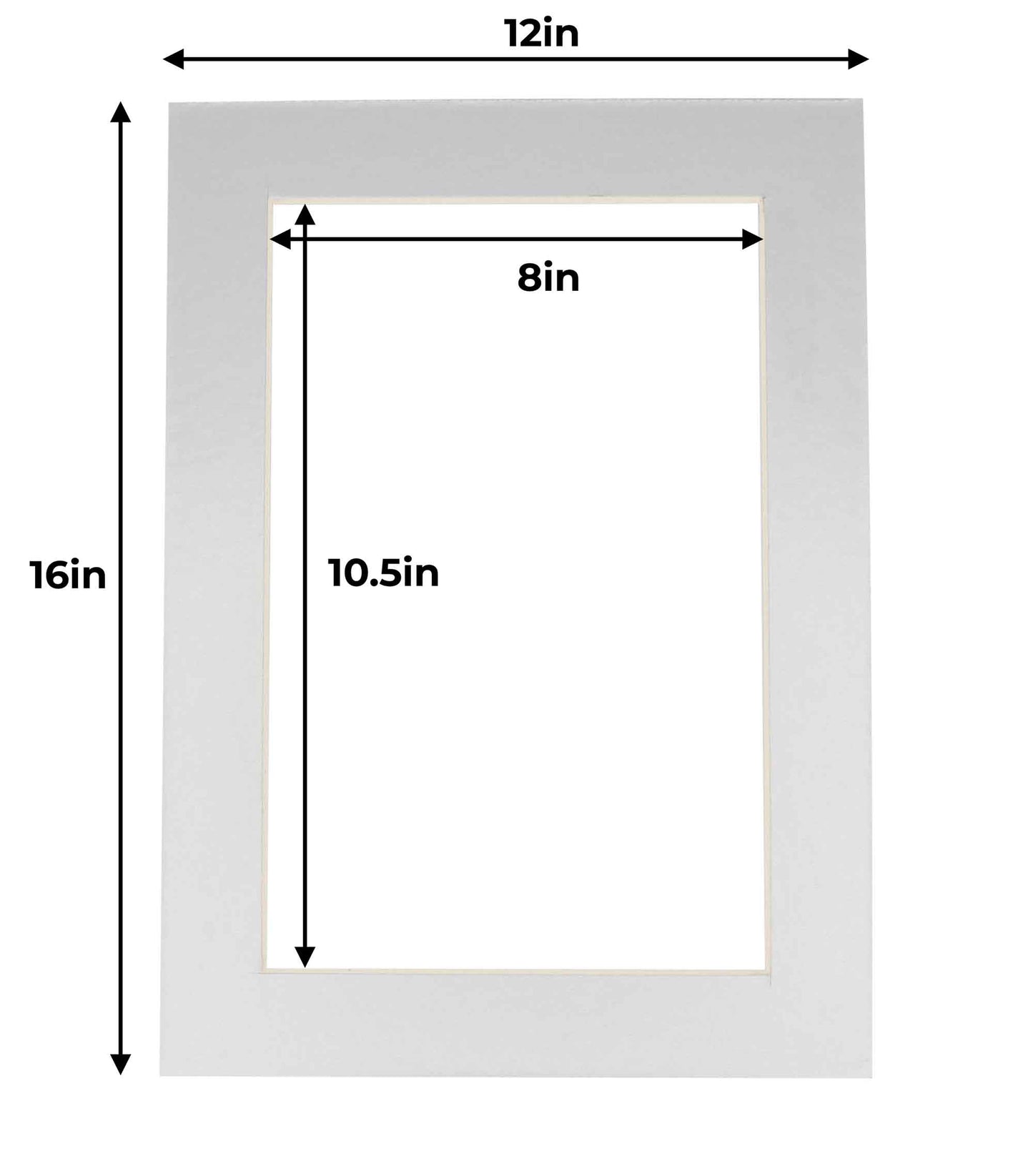 Metallic Silver Precut Acid-Free Matboard Set with Clear Bag & Backing