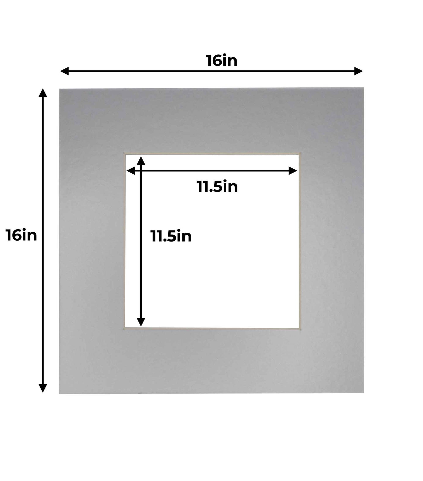 Pack of 10 Metallic Silver Precut Acid-Free Matboards