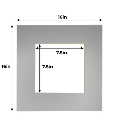 Metallic Silver Precut Acid-Free Matboard Set with Clear Bag & Backing