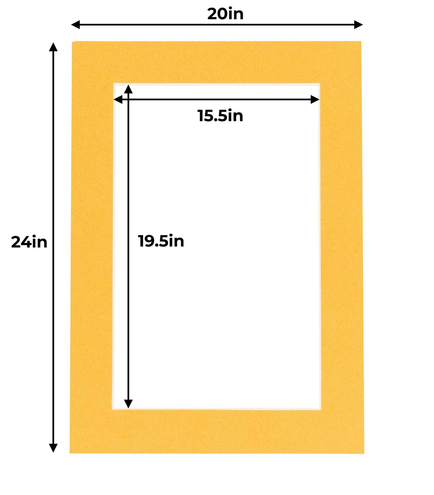 Topaz Orange Precut Acid-Free Matboard Set with Clear Bag & Backing