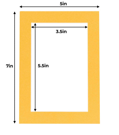 Topaz Orange Precut Acid-Free Matboard Set with Clear Bag & Backing
