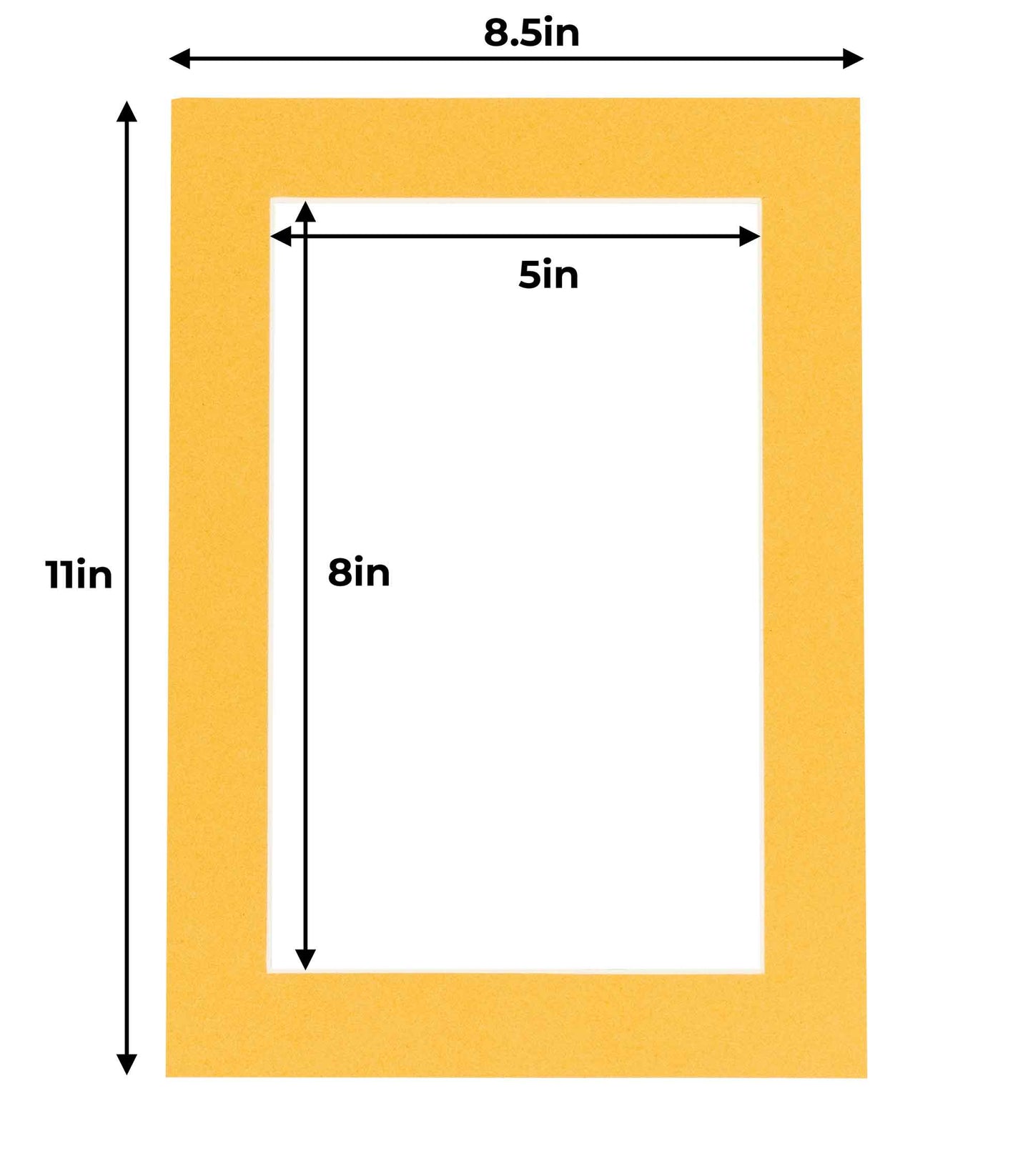 Pack of 25 Topaz Orange Precut Acid-Free Matboards