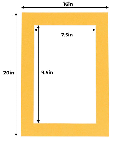 Topaz Orange Precut Acid-Free Matboard Set with Clear Bag & Backing