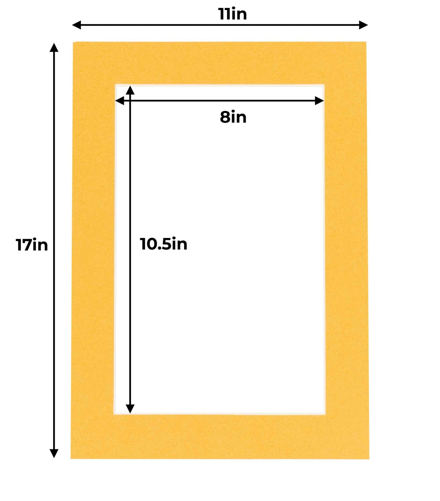 Pack of 10 Topaz Orange Precut Acid-Free Matboards