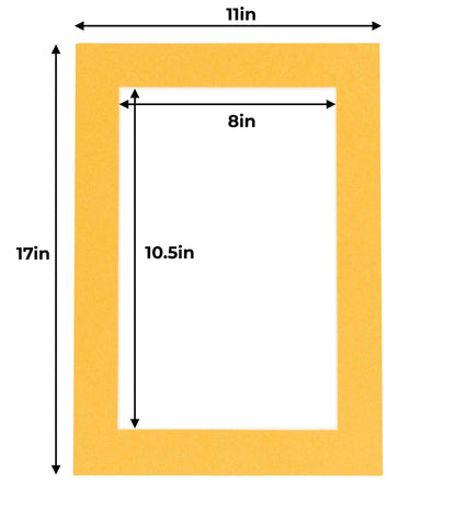 Topaz Orange Precut Acid-Free Matboard Set with Clear Bag & Backing