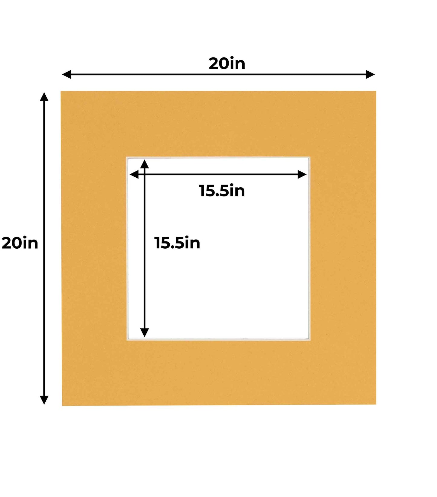 Topaz Orange Precut Acid-Free Matboard Set with Clear Bag & Backing