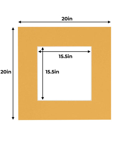 Topaz Orange Precut Acid-Free Matboard Set with Clear Bag & Backing