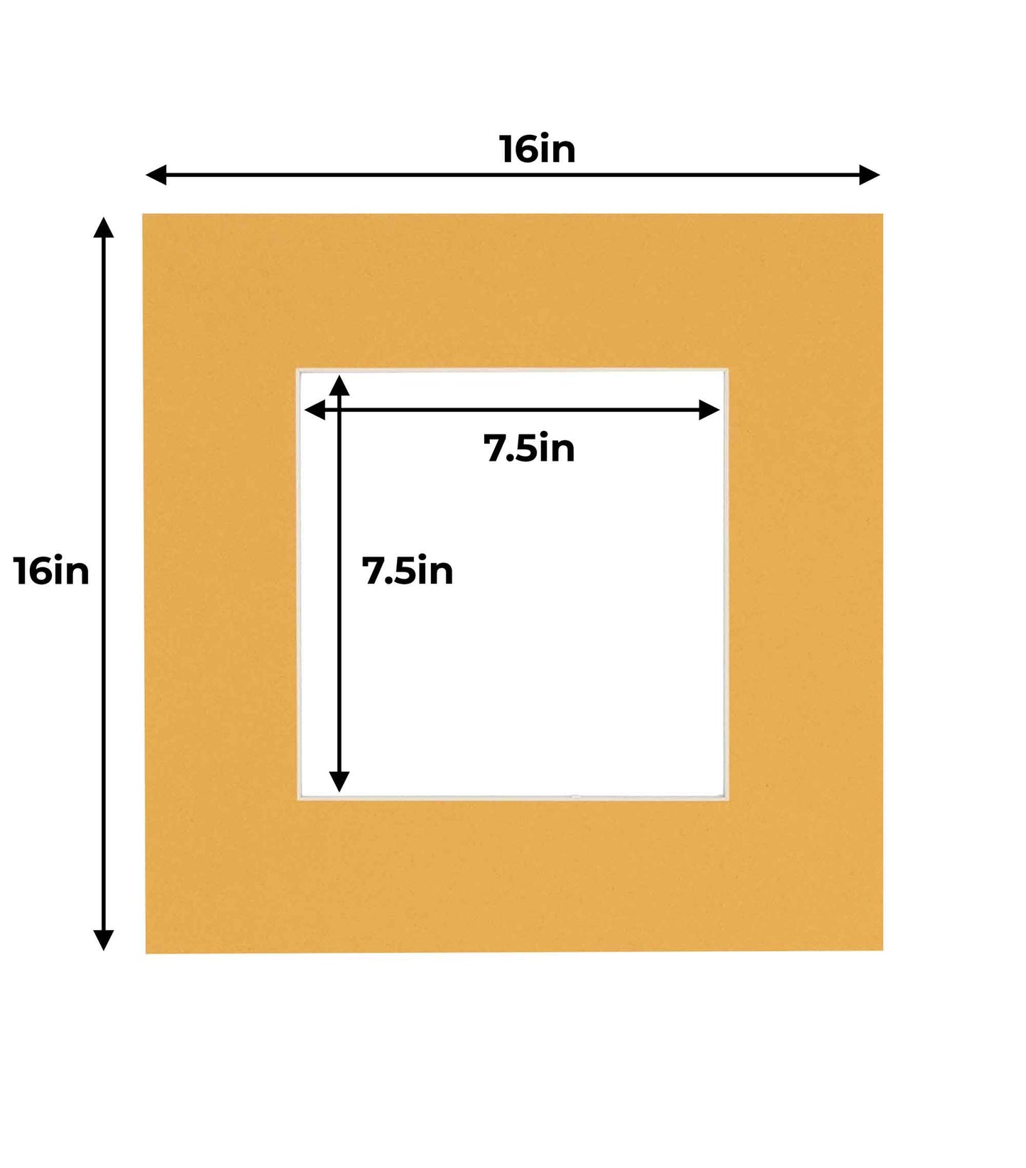 Topaz Orange Precut Acid-Free Matboard Set with Clear Bag & Backing