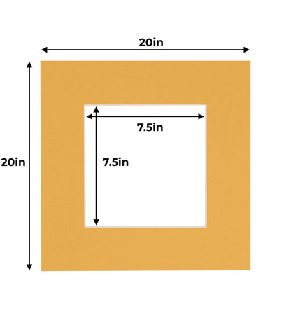 Pack of 10 Topaz Orange Precut Acid-Free Matboards