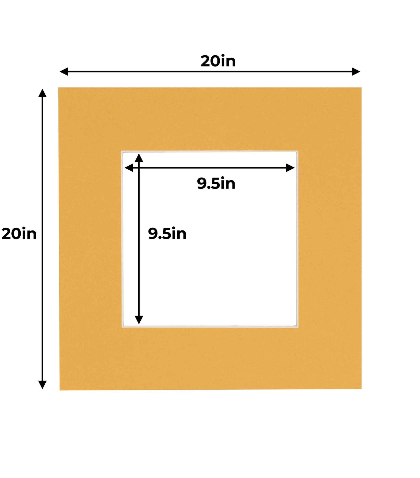 Pack of 10 Topaz Orange Precut Acid-Free Matboards