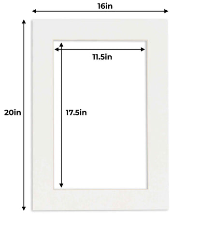 Textured White Precut Acid-Free Matboard Set with Clear Bag & Backing