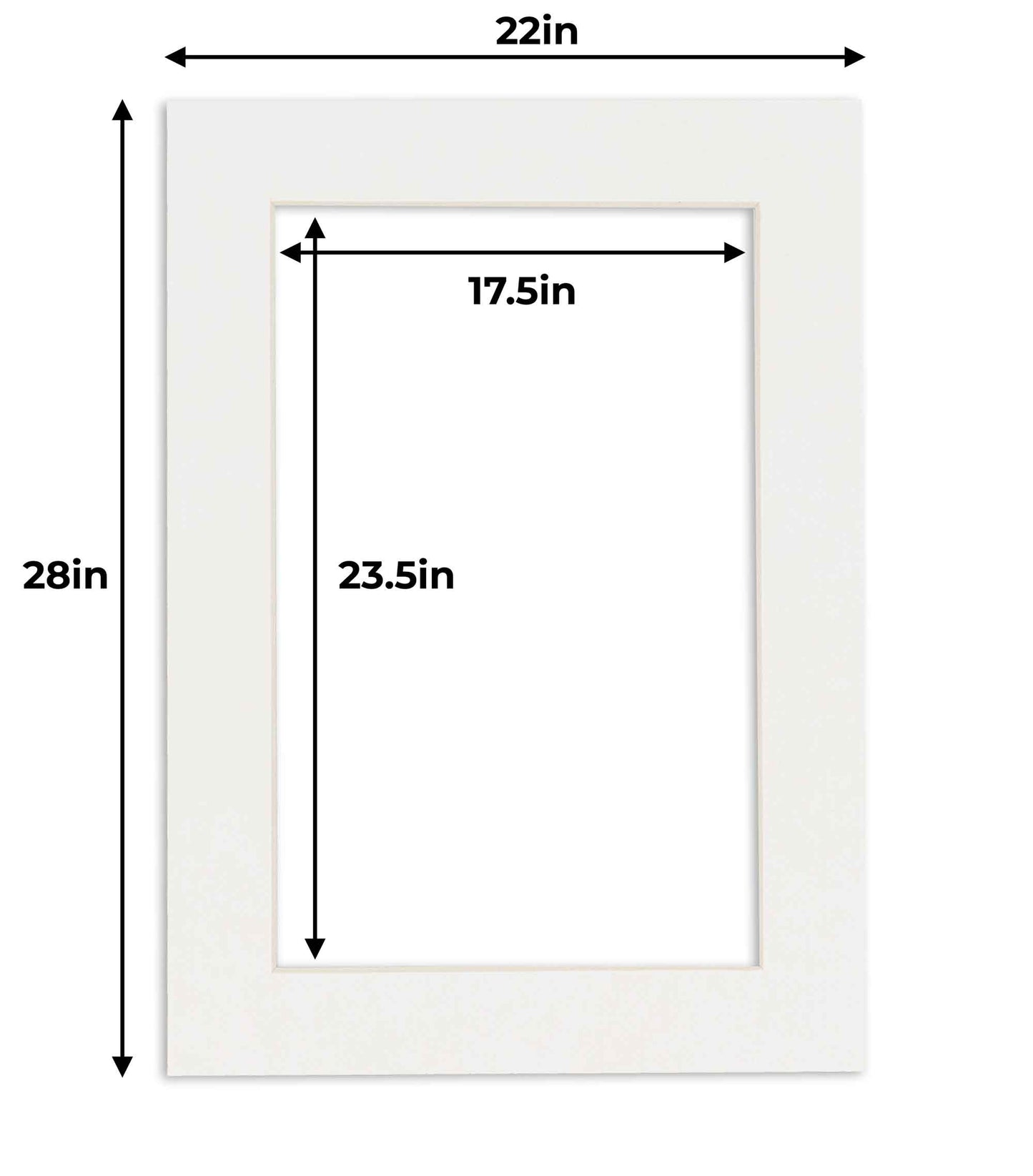 Pack of 10 Textured White Precut Acid-Free Matboards