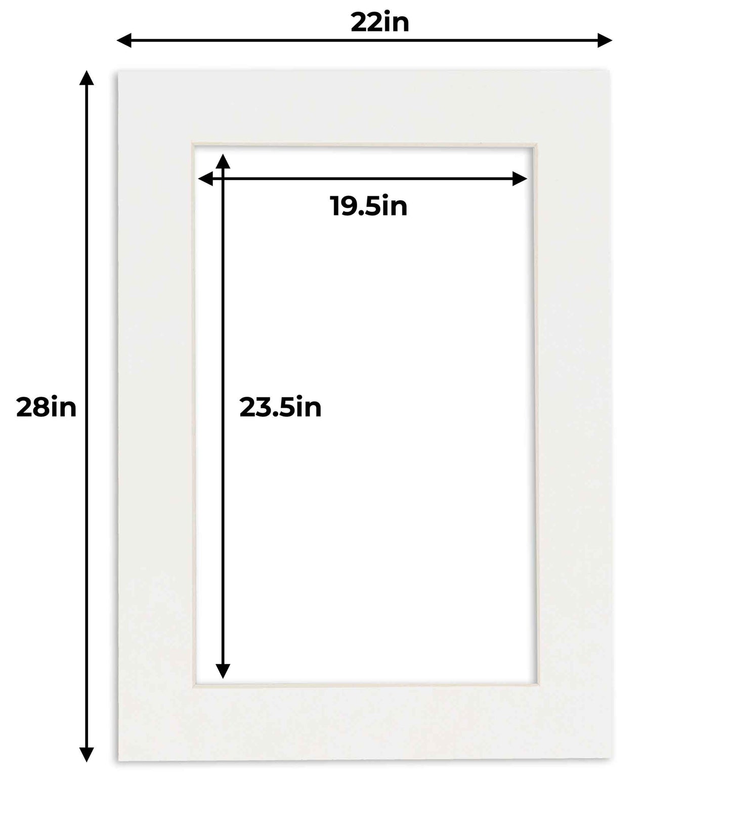 Pack of 25 Textured White Precut Acid-Free Matboards
