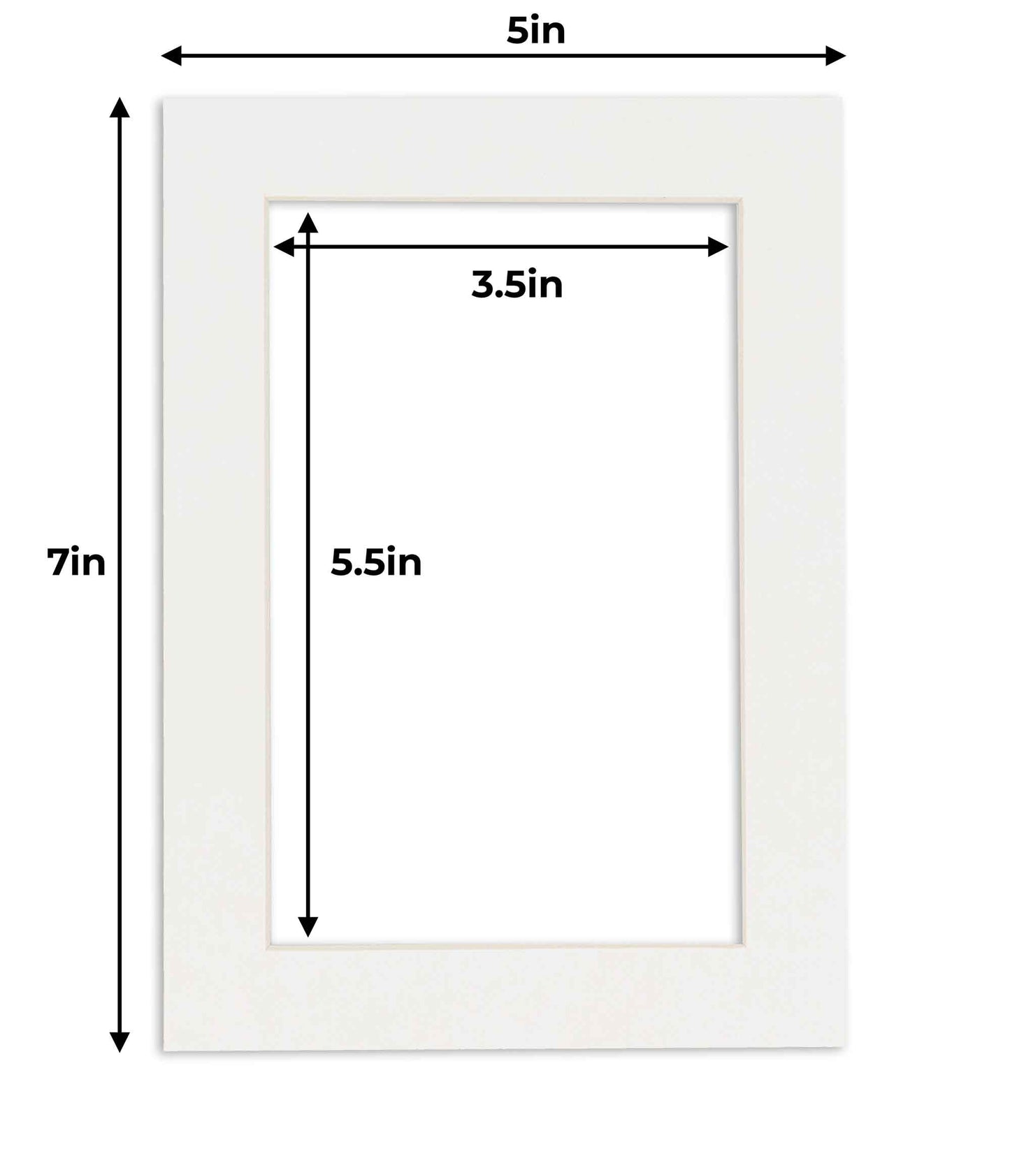 Pack of 10 Textured White Precut Acid-Free Matboard Set with Clear Bags & Backings