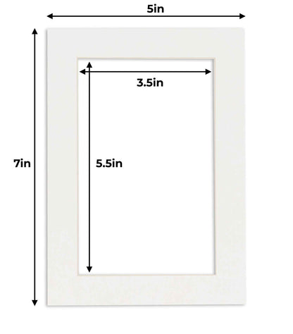 Textured White Precut Acid-Free Matboard Set with Clear Bag & Backing