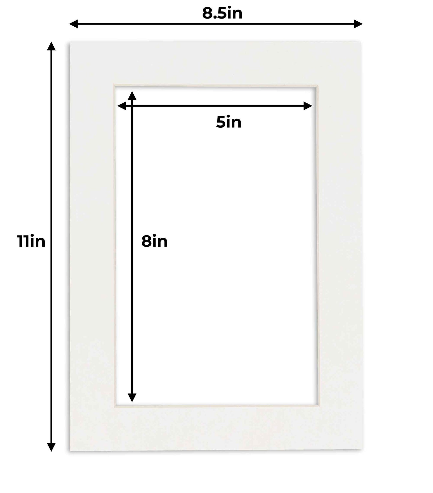 Pack of 10 Textured White Precut Acid-Free Matboards