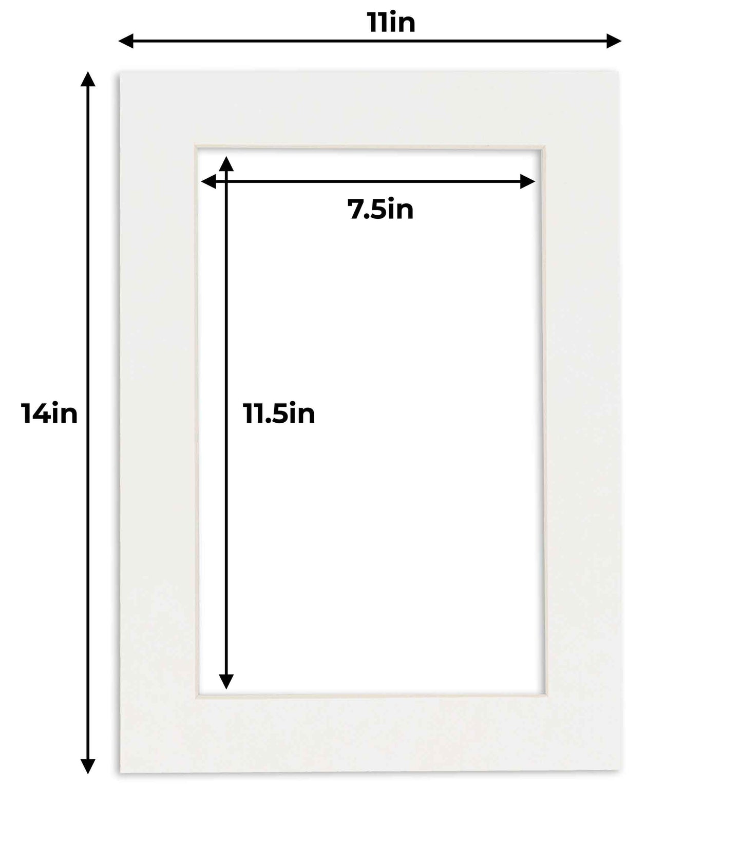 Pack of 10 Textured White Precut Acid-Free Matboards