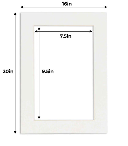 Pack of 25 Textured White Precut Acid-Free Matboards