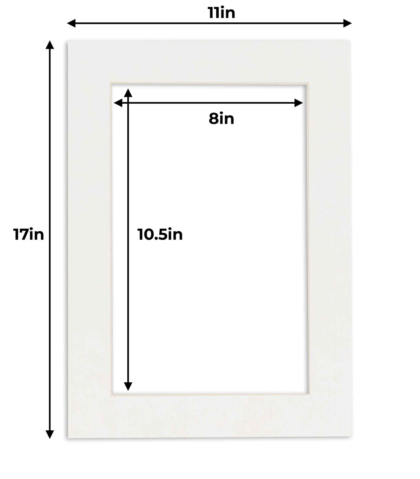 Textured White Precut Acid-Free Matboard Set with Clear Bag & Backing