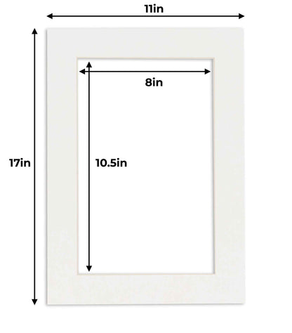 Pack of 25 Textured White Precut Acid-Free Matboards