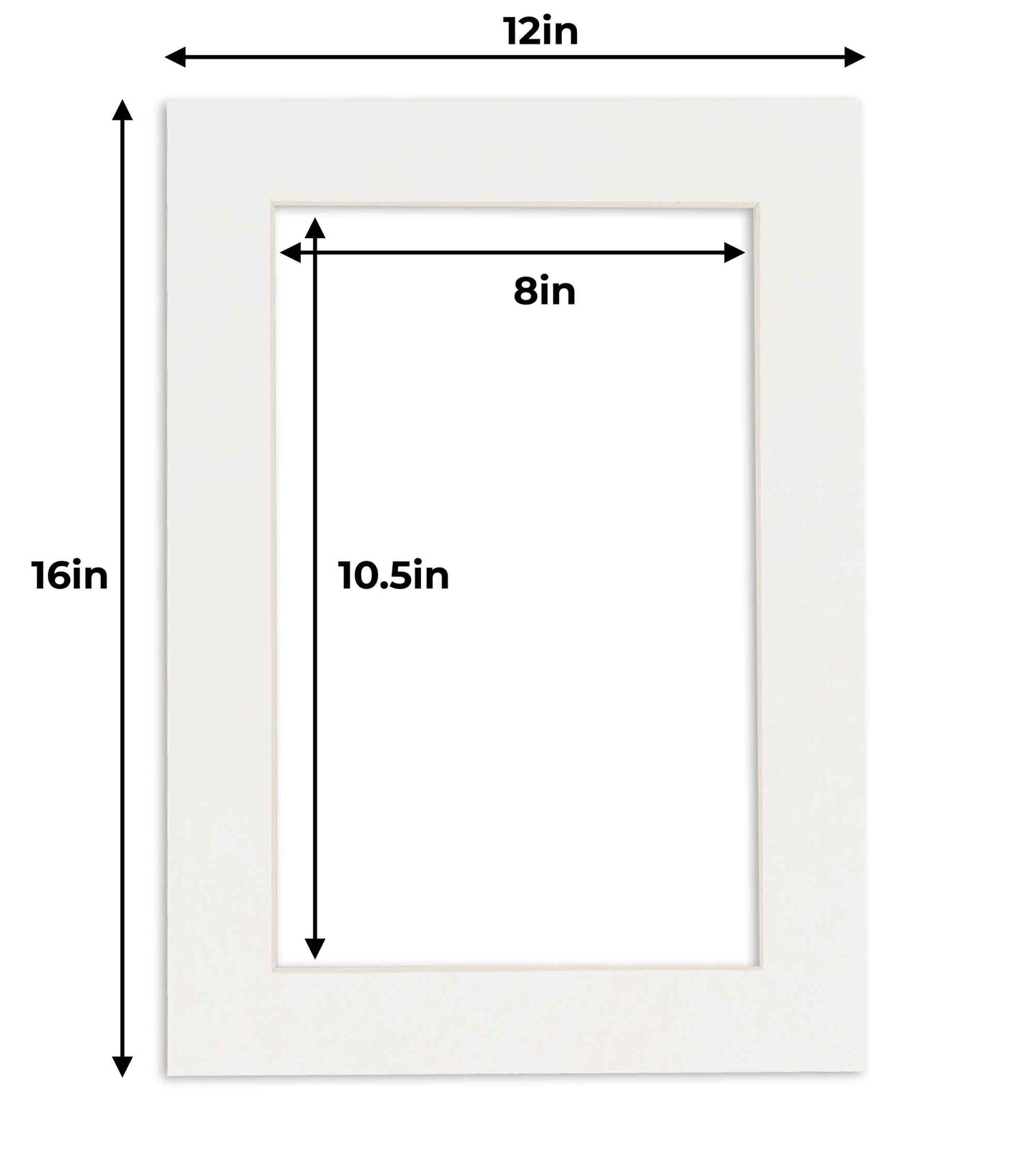 Pack of 25 Textured White Precut Acid-Free Matboards
