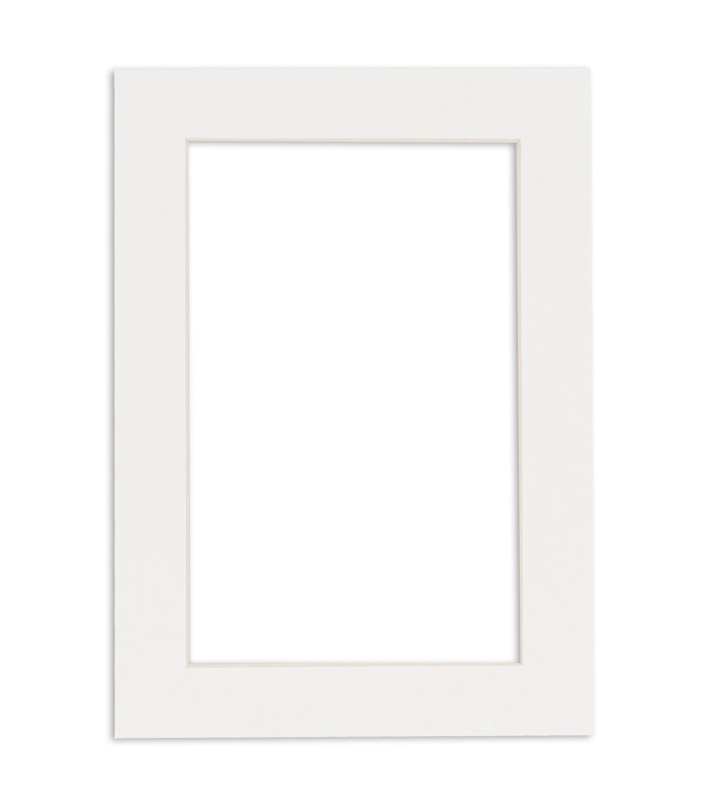 Textured White Precut Acid-Free Matboard Set with Clear Bag & Backing