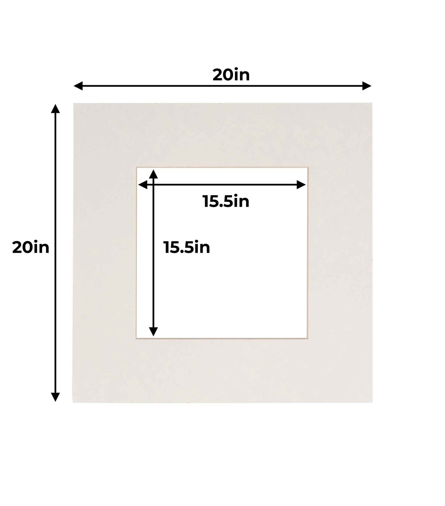 Textured White Precut Acid-Free Matboard Set with Clear Bag & Backing